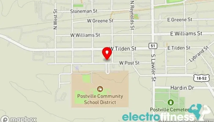 map of Northeast Iowa Wellness & Recreation Center Non-profit organization, Gym in Postville