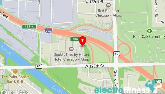 map of O2 Fitness and Nutrition, LLC Gym, Martial arts school, Nutritionist, Personal trainer, Wellness center in Alsip