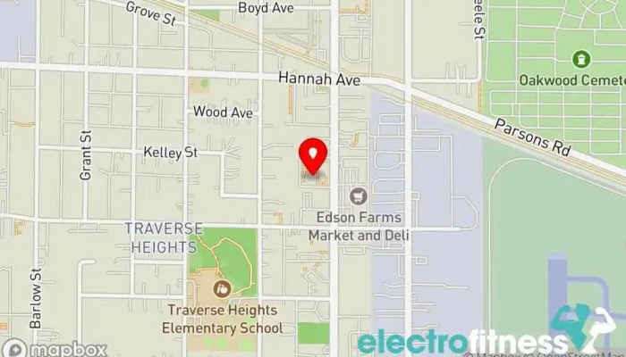 map of Oasis Health For Mood & Body, LLC (pka The Art of Wellness PLLC) Wellness center, Acupuncture clinic, Addiction treatment center, Counselor, Hypnotherapy service, Meditation instructor, Sleep clinic, Yoga studio in Traverse City