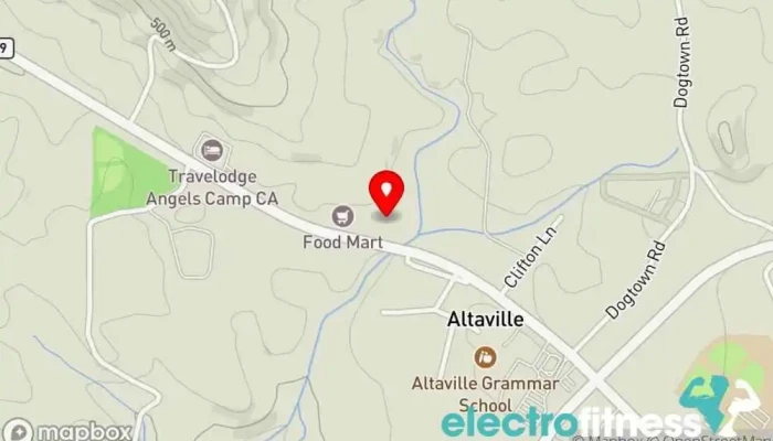 map of OLDE IRON GYM Gym in Angels Camp
