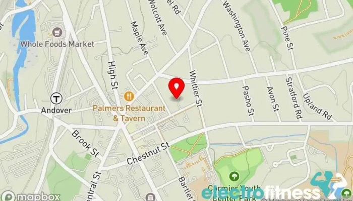 map of Oxygen Mind and Body - Pilates in Andover, MA Pilates studio, Personal trainer, Physical fitness program in Andover