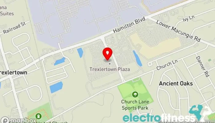 map of PEAK Strength & Conditioning Physical fitness program, Personal trainer, Publisher in Trexlertown