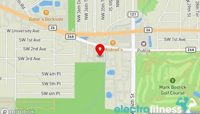 map of PEAK Strength & Fitness Gym, Fitness center, Personal trainer in Gainesville