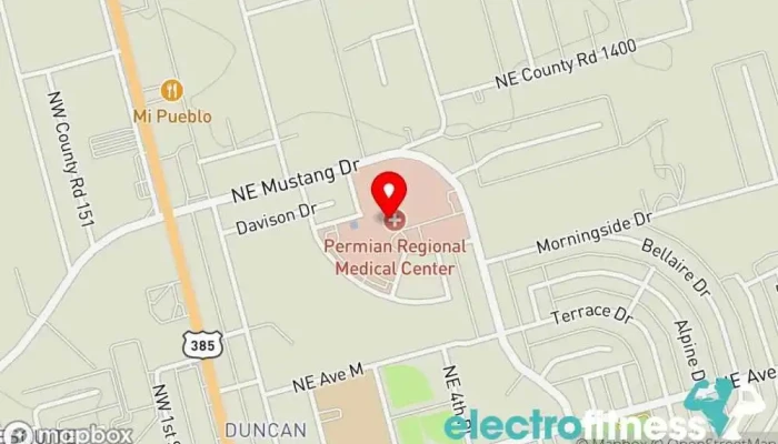 map of Permian Regional Medical Center General hospital, Hospital in Andrews
