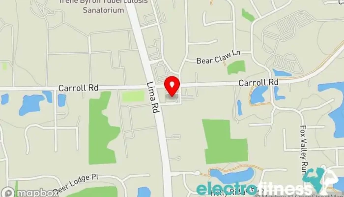 map of Pine Ridge Racquet & Fitness Club Physical fitness program, Personal trainer in Fort Wayne