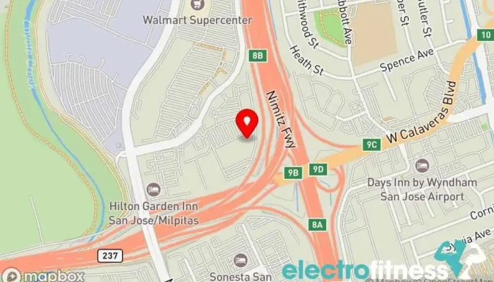 map of Planet Fitness Gym, Fitness center, Spa, Tanning salon in Milpitas