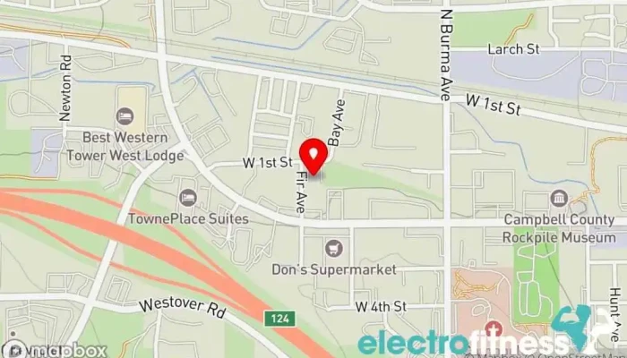 map of Powder River CrossFit Fitness center in Gillette