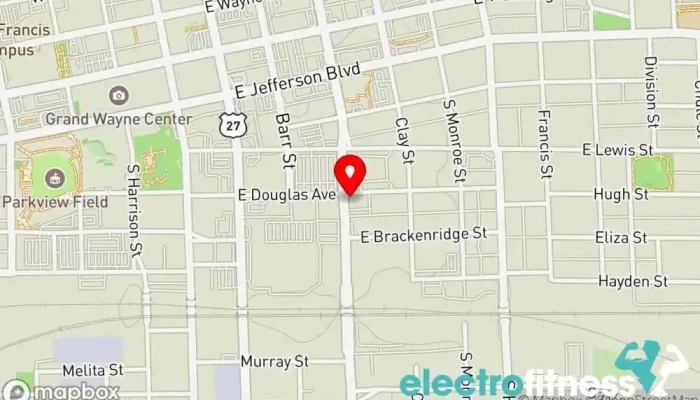 map of Power Yoga Fort Wayne Yoga studio in Fort Wayne