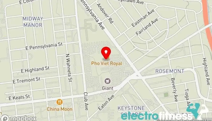 map of Powerhouse Gym Gym in Bethlehem