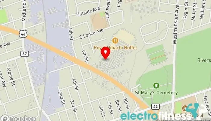 map of Powerhouse Gym Saddle Brook Gym, Fitness center, Personal trainer in Saddle Brook