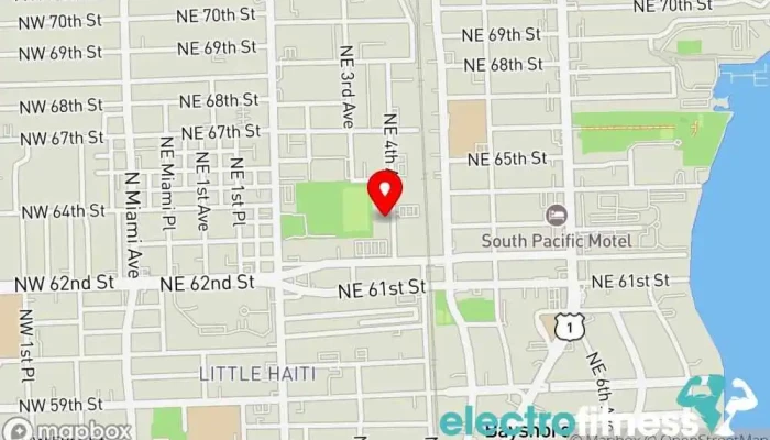 map of Raw Fit Miami Fitness center, Gym, Personal trainer in Miami