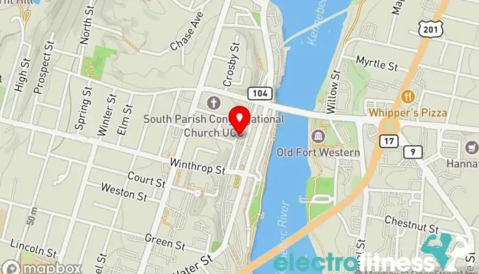 map of RBF Studio Maine Pilates studio, Dance school, Massage therapist, Personal trainer, Yoga studio in Augusta