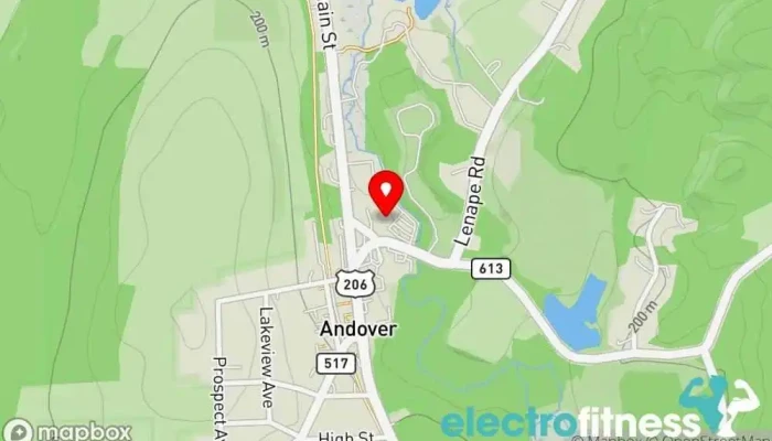 map of Real-Time Fitness Gym in Andover