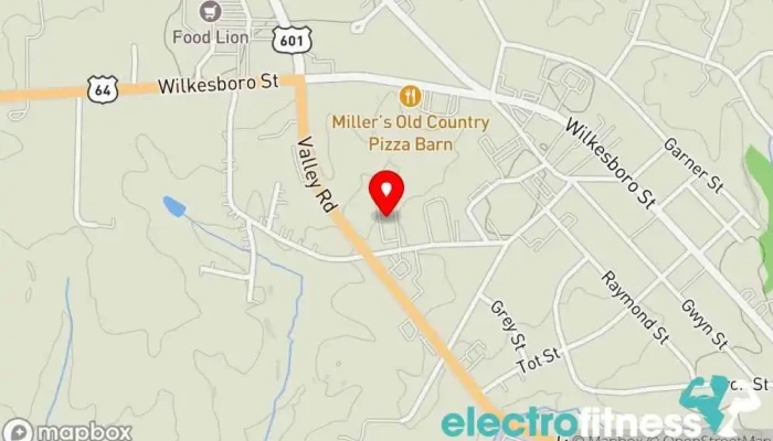 map of REDLINE Fitness Gym, Fitness center, Personal trainer in Mocksville