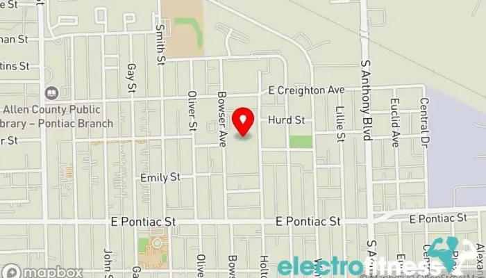 map of Renaissance Pointe YMCA Non-profit organization, Aerobics instructor, After school program, Day care center, Gym, Personal trainer, Recreation center, Swimming instructor, Swimming pool in Fort Wayne