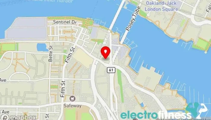 map of RISE ‘N’ GRIND FITNESS Personal trainer in Alameda