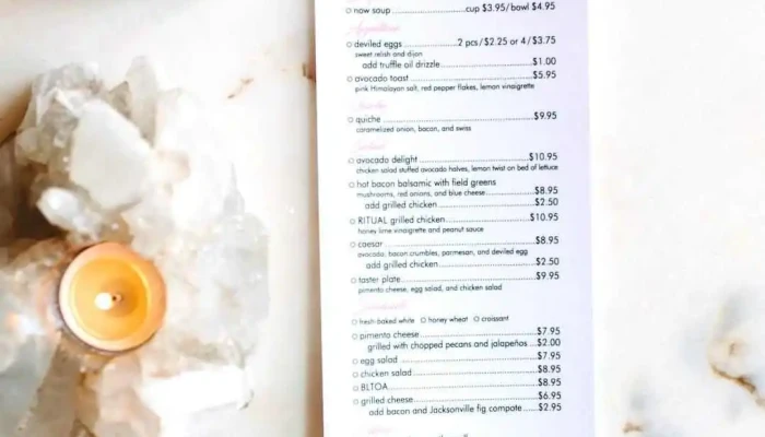 Ritual -  Menu - Jacksonville
