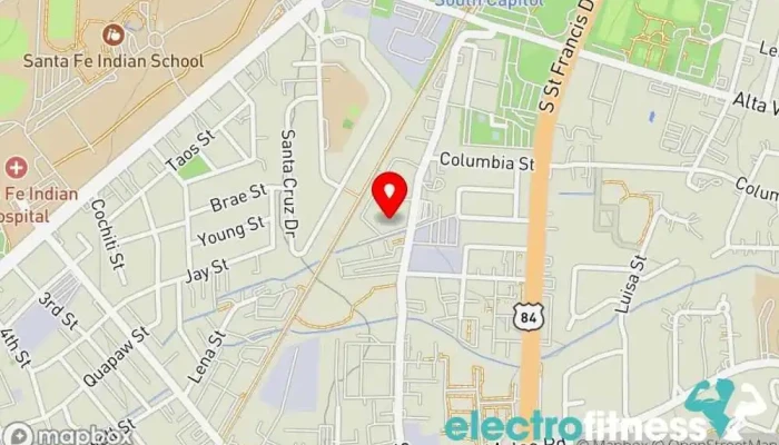 map of Rituel Studio Pilates studio, Fitness center, Massage therapist, Spa and health club, Sports massage therapist, Wellness center, Yoga studio in Santa Fe