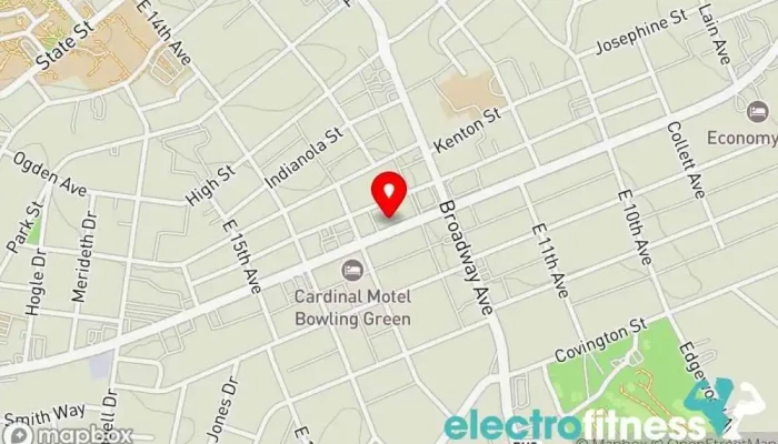 map of Rock Steady Boxing Gym in Bowling Green