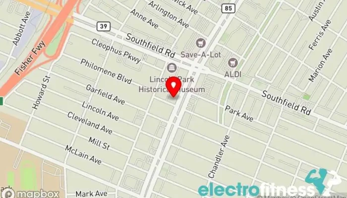 map of RTB Gym Gym in Lincoln Park
