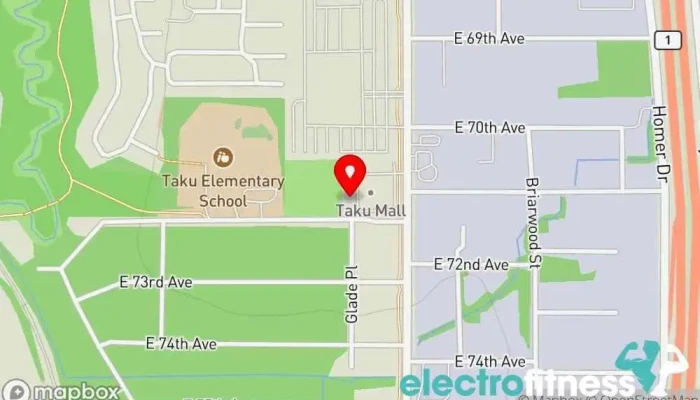 map of Run Wild Fitness Fitness center in Anchorage