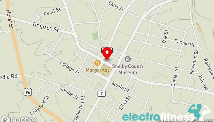 map of Self Defense America Martial arts school in Center