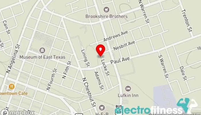 map of Shake It Fitness Studio Gym in Lufkin