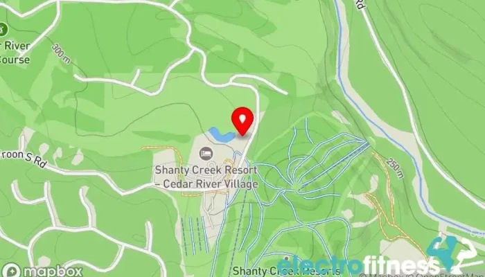 map of Shanty Creek Resort - Cedar River Pro Shop Golf shop, Golf club, Golf course, Golf driving range, Golf instructor, Ski club, Ski shop in Bellaire