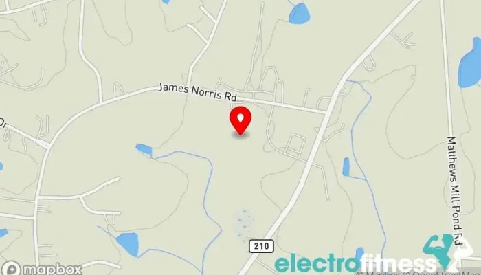 map of Simmons Boxing Gym in Angier