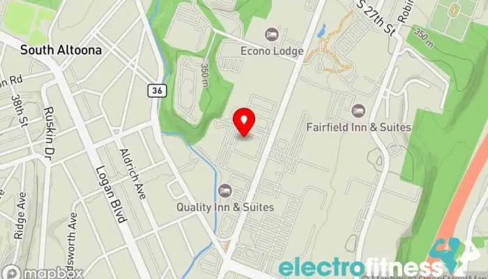 map of Simply Power Yoga Altoona Yoga studio in Altoona