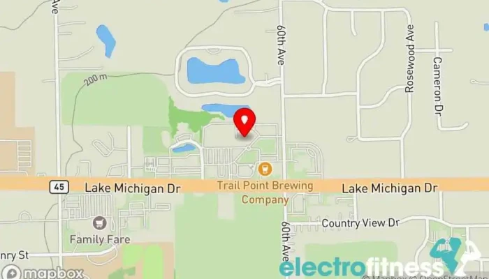 map of Snap Fitness Allendale Gym in Allendale