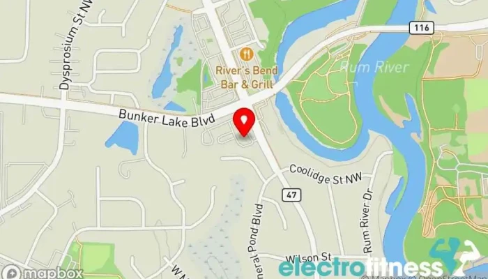 map of Snap Fitness Gym, Fitness center, Personal trainer in Anoka