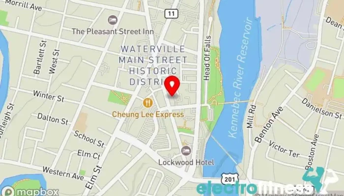 map of Soul Revival Yoga studio in Waterville