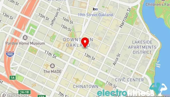 map of Soulflow Oakland Yoga studio, Yoga instructor, Yoga retreat center in Oakland