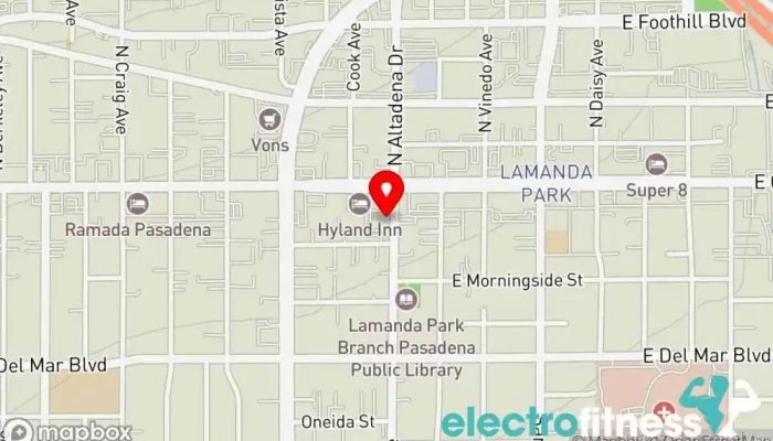 map of Speakeasy Fitness - Pasadena Gym in Pasadena