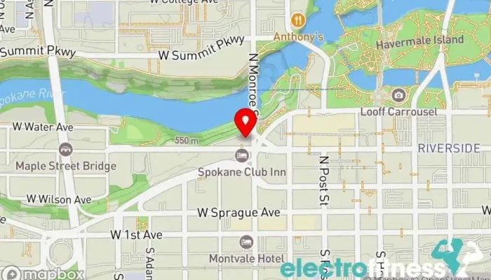 map of Spokane Club Athletic Facility And Gym Gym in Spokane