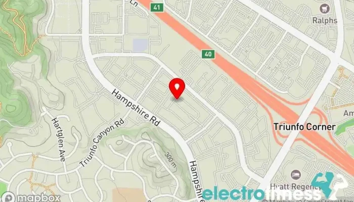 map of Sportswest Fit Physical fitness program, Gym, Personal trainer, Weight loss service in Westlake Village