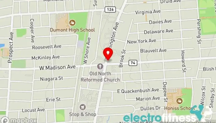 map of Square Circle Boxing Boxing gym in Dumont