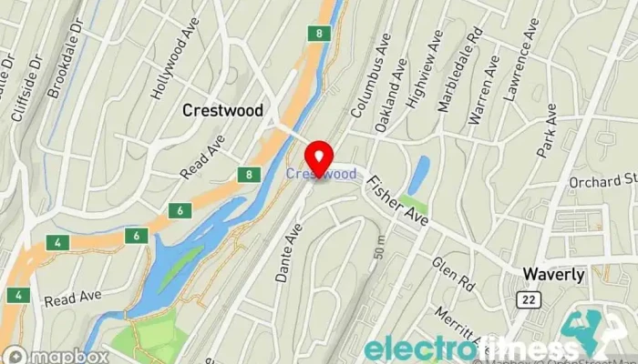 map of SRG FITNESS LLC Gym in Tuckahoe