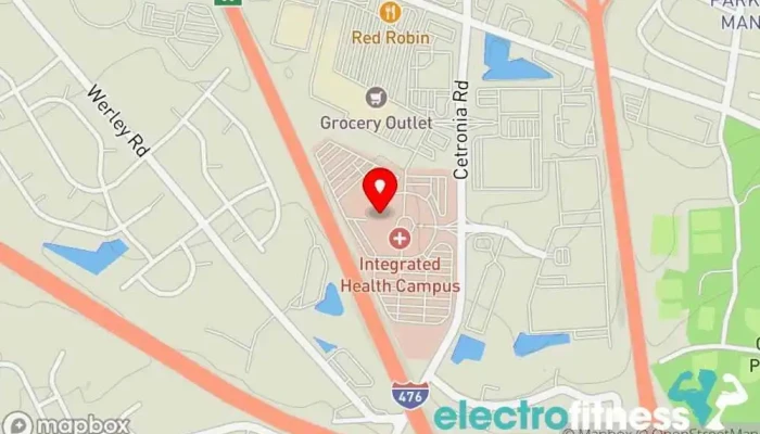 map of Steel Fitness Premier Gym, Aquatic centre, Personal trainer, Physical fitness program in Allentown