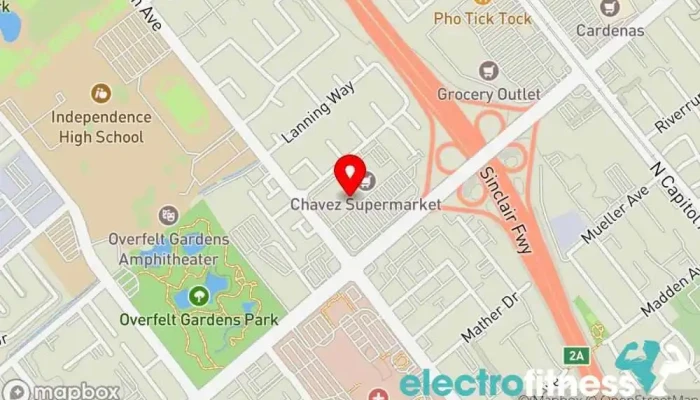 map of StretchMED McKee Gym in San Jose
