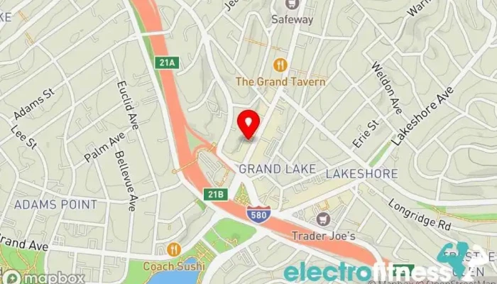 map of Studio FitLife Gym in Oakland