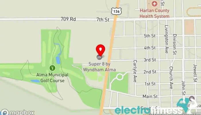 map of Super 8 by Wyndham Alma Hotel, Inn, Motel in Alma