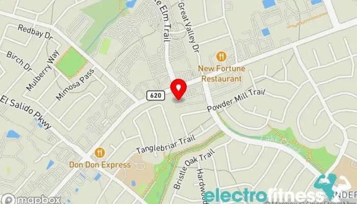 map of Sweat Athletics Gym in Austin