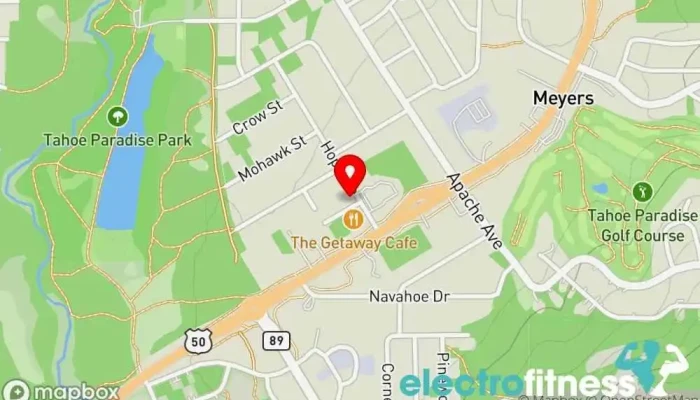 map of Tahoe Mountain Aikido and Yoga Yoga studio in South Lake Tahoe