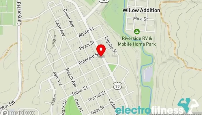 map of The Bar Fitness Gym in Kemmerer