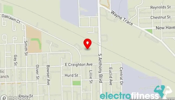 map of The Pillar Yoga and Wellness Yoga studio in Fort Wayne