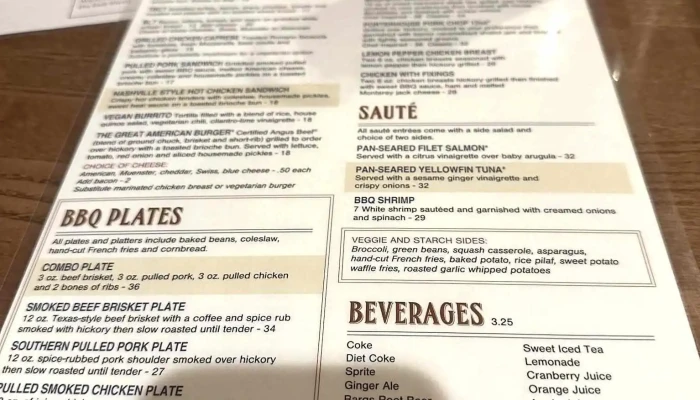 The Refinery Restaurant Market Menu - Andover