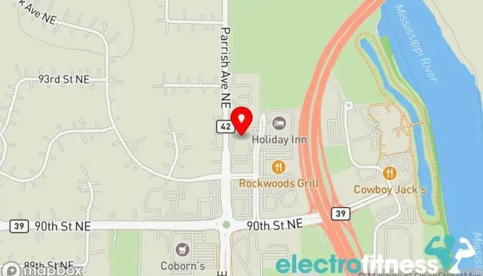 map of Three Rivers Fitness Gym, Personal trainer in Elk River