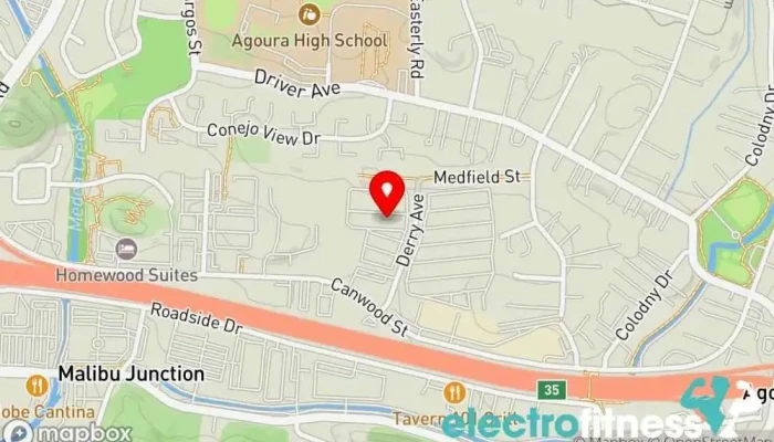 map of Tighten Up Fitness Physical fitness program, Personal trainer in Agoura Hills